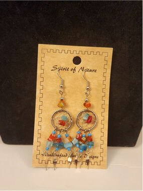 Spirit of Nature Dreamcatcher Earrings Multi-color